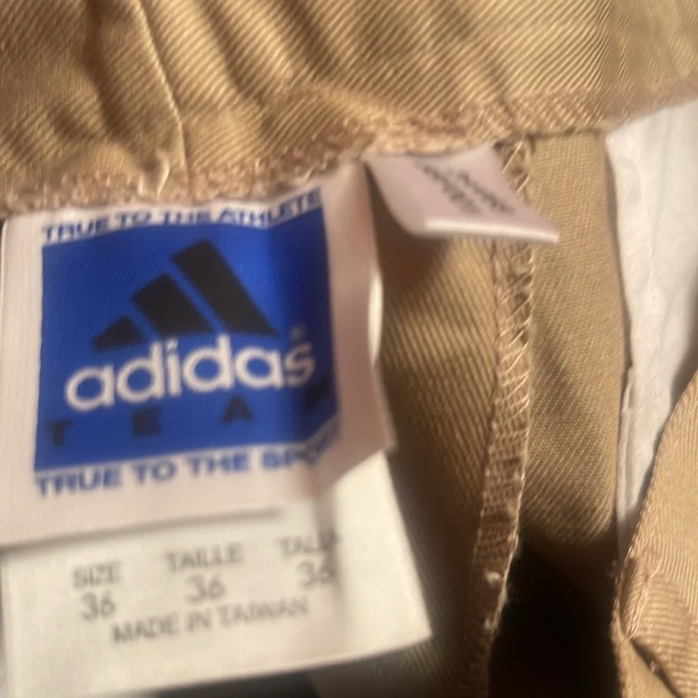 Adidas men’s khaki golf pleated pants size 36